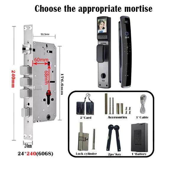 3D Face Lock w/ Camera & SIM | WiFi, Fingerprint, Card, NFC, IP66 - P12 Hub Europe