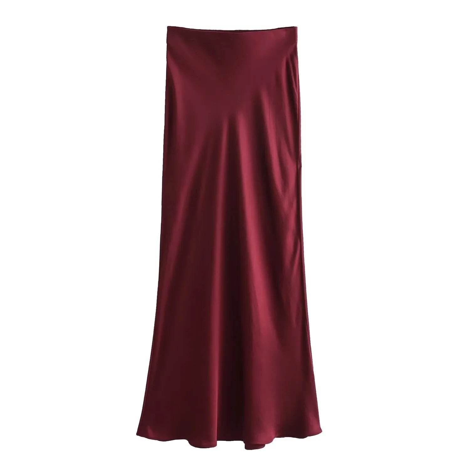 Women's Flowing Satin Midi - P12 Hub Europe