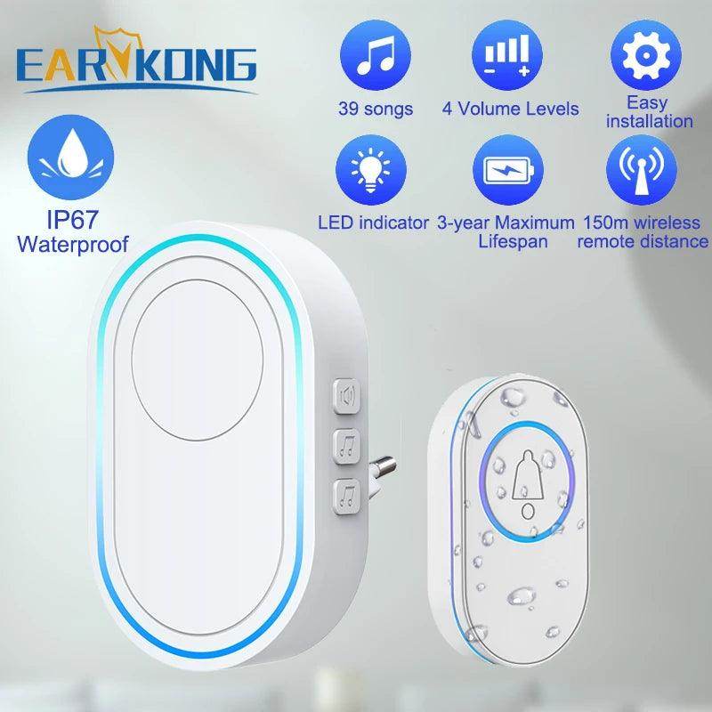 Doorbell Wireless | 39 Tunes, 300M, Waterproof - P12 Hub Europe