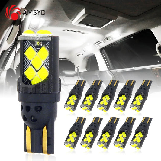 2Pcs W5W T10 LED Bulb Canbus 3030 15SMD High Quality For Car Parking Position Lights Interior Map Dome Lamp Clearance Lights
