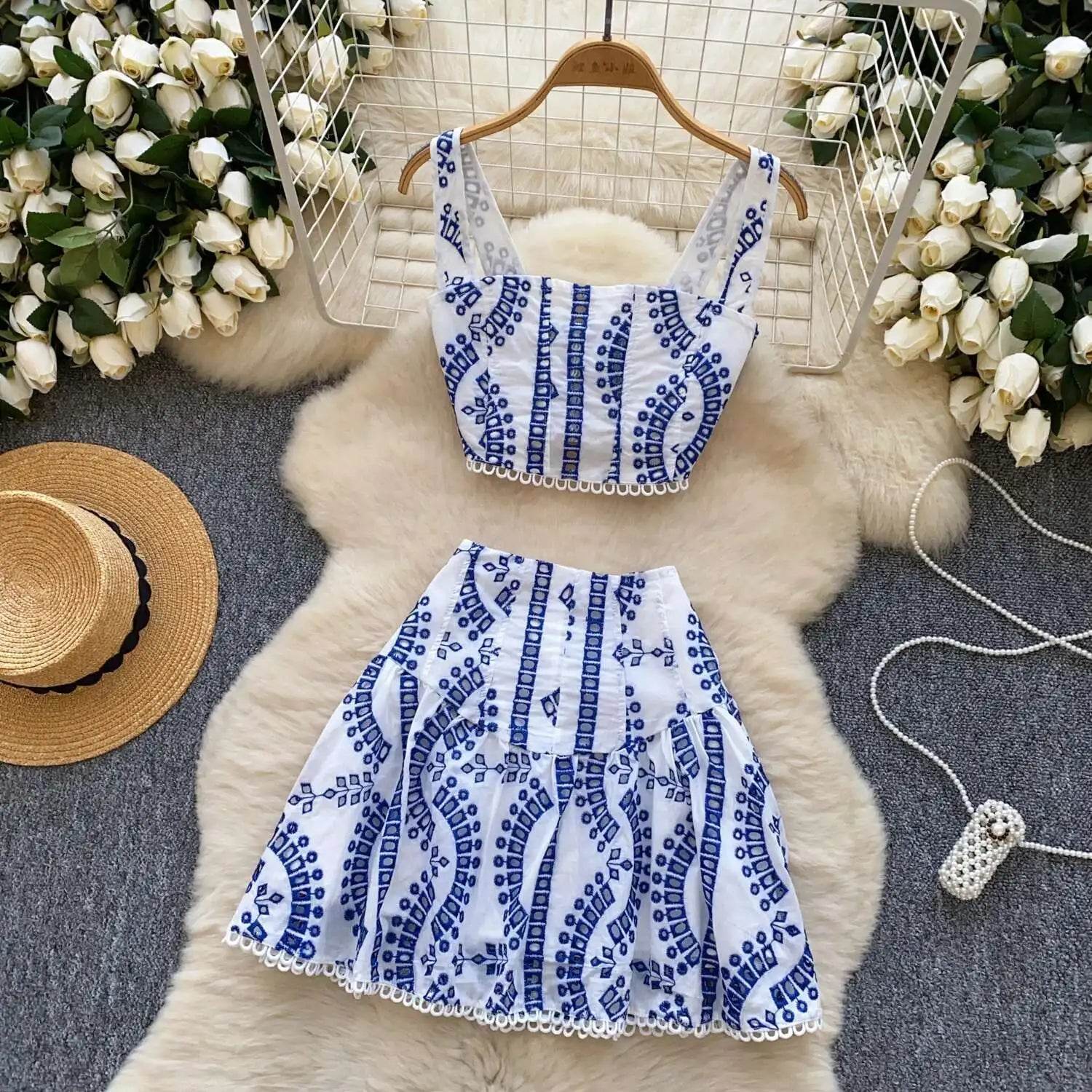 White Summer Beach Skirt Set - P12 Hub Europe