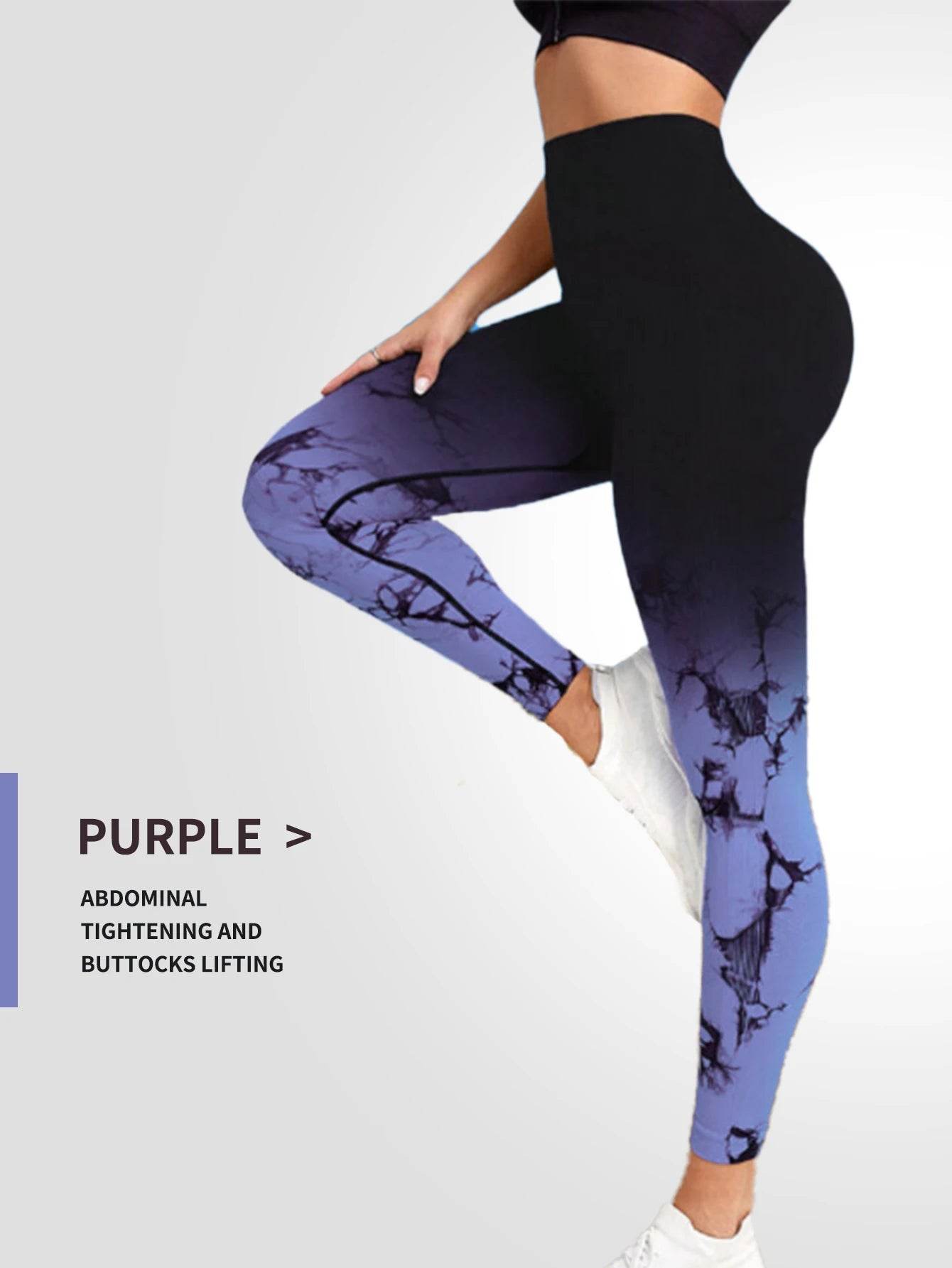 Women's Tie-Dye Seamless Push-Up Leggings - P12 Hub Europe