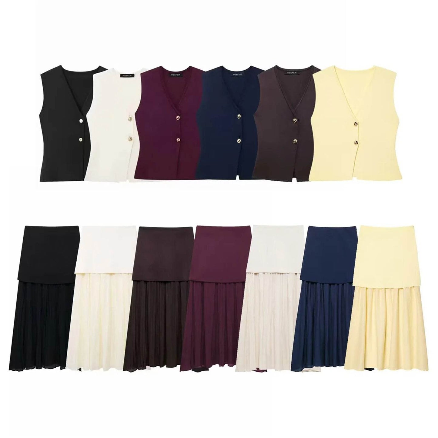 Knitted Vest Skirt Set - P12 Hub Europe