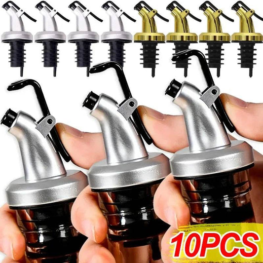 1/10x Oil Bottle Stopper Rubber Lock Plug Seal Leak-proof Food Grade Plastic Nozzle Sprayer Wine Vinegar Spouts Kitchen Tools - P12 Hub Europe