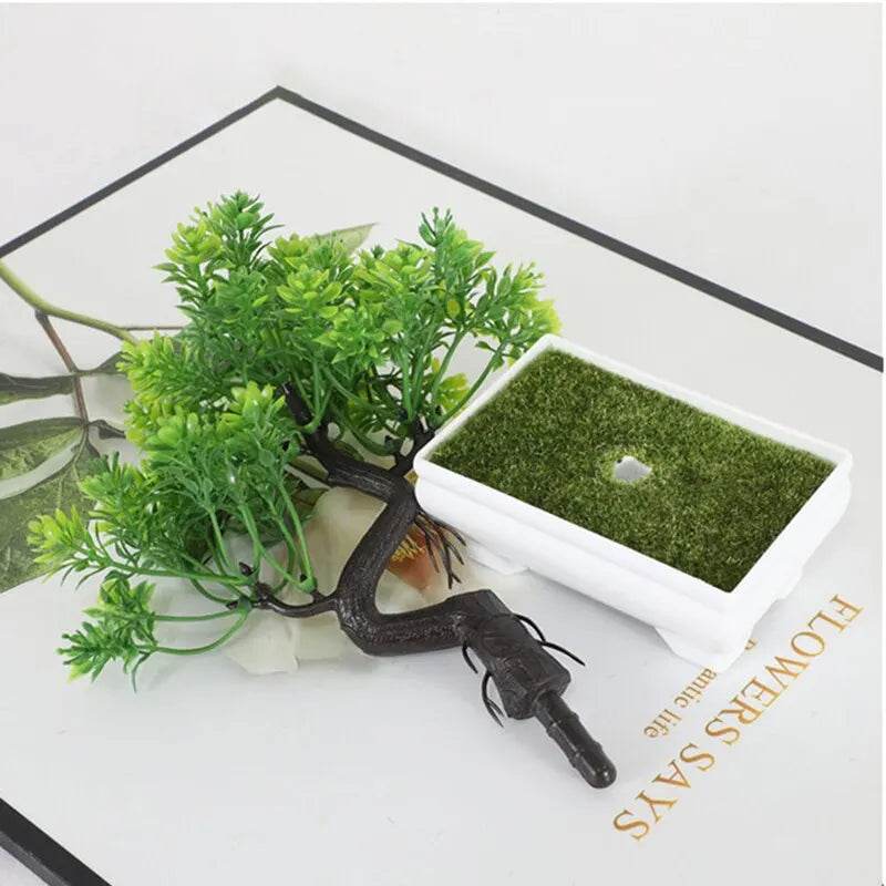 Garden Arrangement Ornaments Plastic Plants Bonsai Small Tree Pot Fake Plant Potted Flower Home Room Table Decoration - P12 Hub Europe
