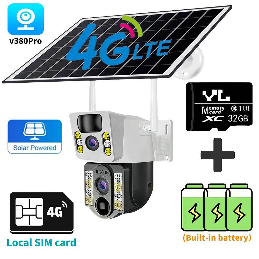 Outdoor Camera 4G Solar PTZ Dual Lens 8MP, Color Night - P12 Hub Europe