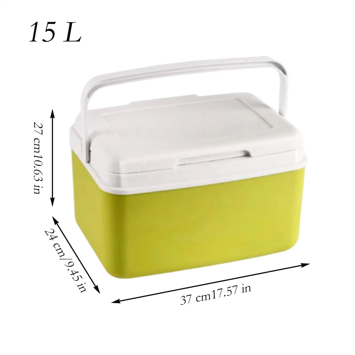 Camping Cooler Hard Insulated Cooler Lunch Box With Handle 15L Capacity Beverage Chiller Outdoor Camping Cooling Accessories For