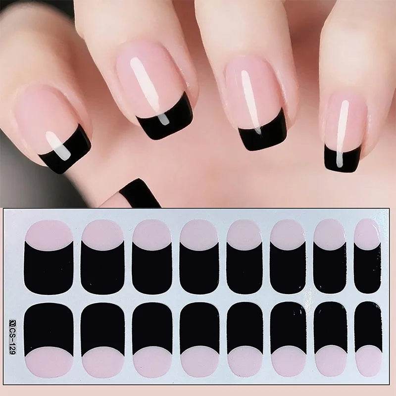 Full Cover Gradient Nail Stickers Multi Color -