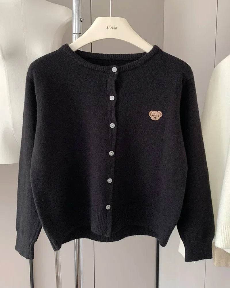 Cartoon Embroidery Cardigan - P12 Hub Europe