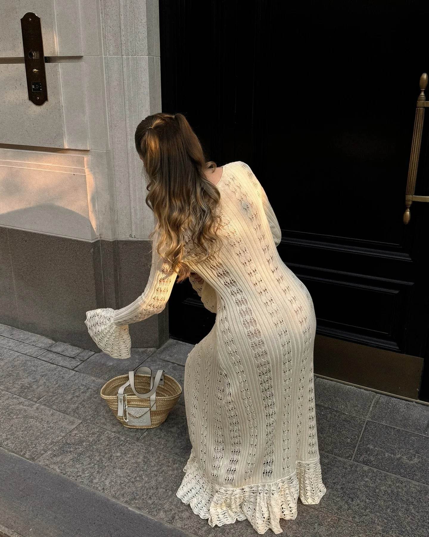 See-Through Knit Cardigan Dress - P12 Hub Europe