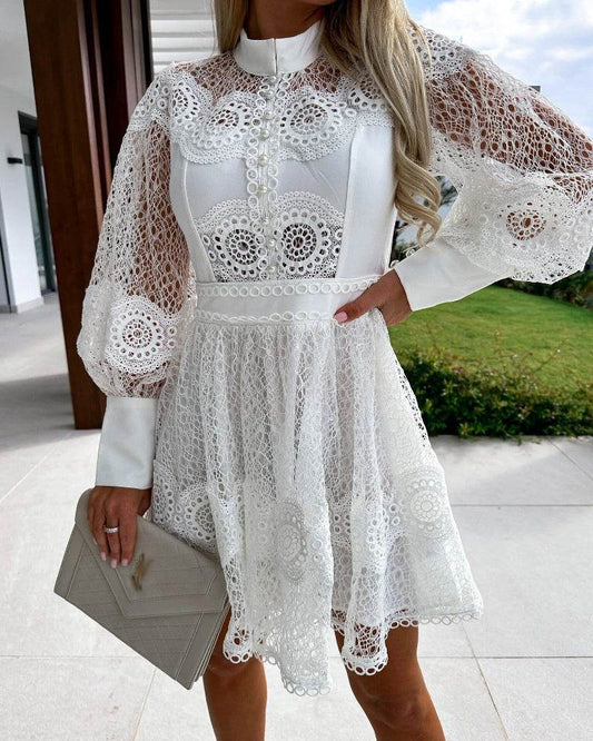 Lace Patchwork Mini Dress - P12 Hub Europe