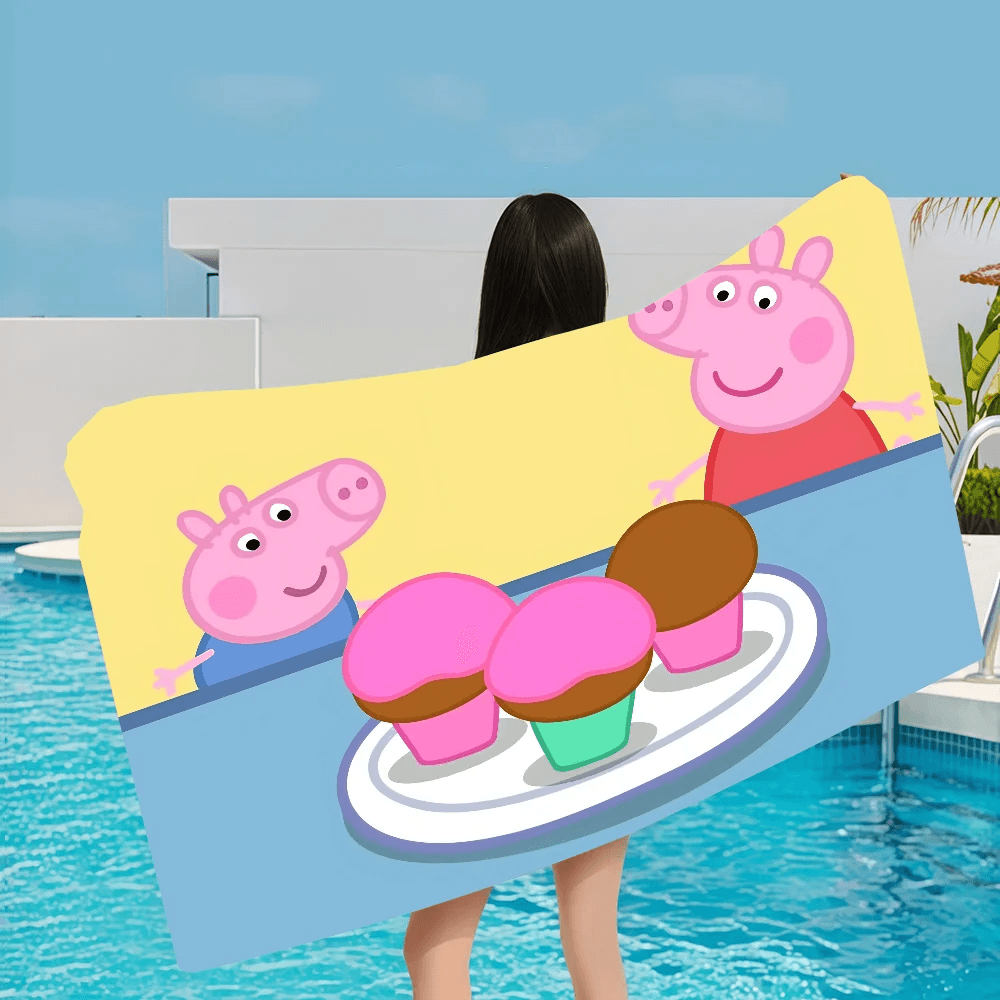 Cartoon P-Peppa Pig Microfiber Beach Towel Absorbent Quick Dry Soft Yoga Swimming Resort Mountain Climbing Towel - P12 Hub Europe