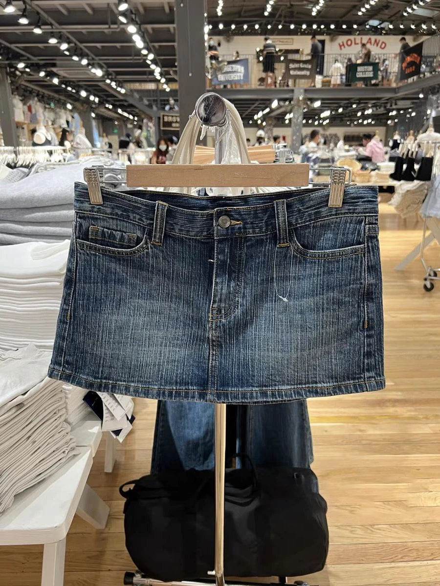 Women's Vintage Denim Mini Skirt - P12 Hub Europe