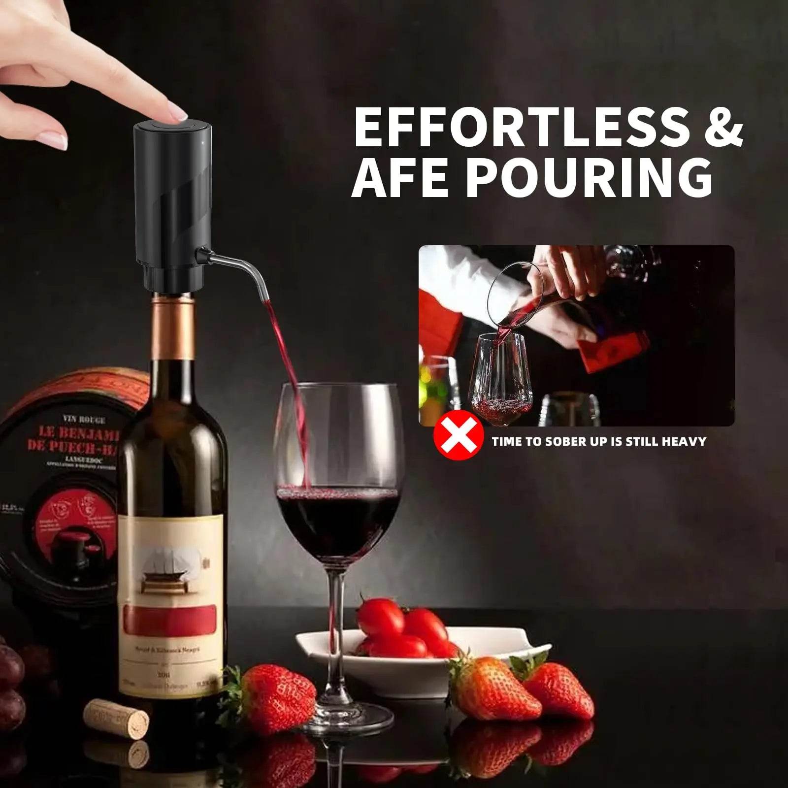 Rechargeable Electric Wine Aerator Dispenser Automatic Wine Decanter Intelligent Electric Wine Dispenser Party Kitchen Tool Gift - P12 Hub Europe