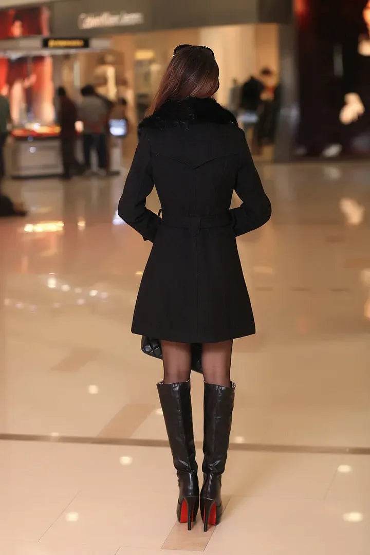 Warm Korean Fur Collar Coat - P12 Hub Europe