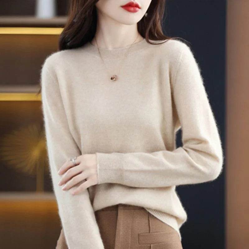 Women's Basic O-Neck Sweater - P12 Hub Europe