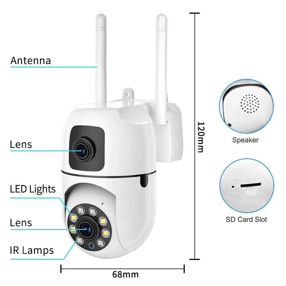 Camera 8MP Dual Lens WiFi PTZ, Auto Track, Color Night - P12 Hub Europe