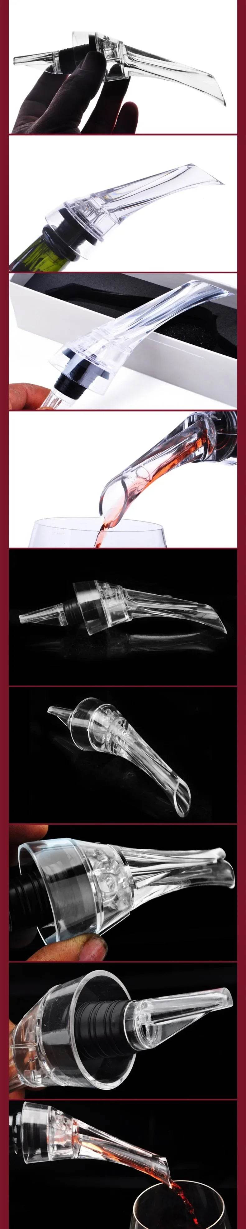 Acrylic Wine Aerator Pourer Premium Aerating Pourer Red Wine Decanter Cap Spout Stopper Bottle Mouth Dispenser Decanter Spout - P12 Hub Europe