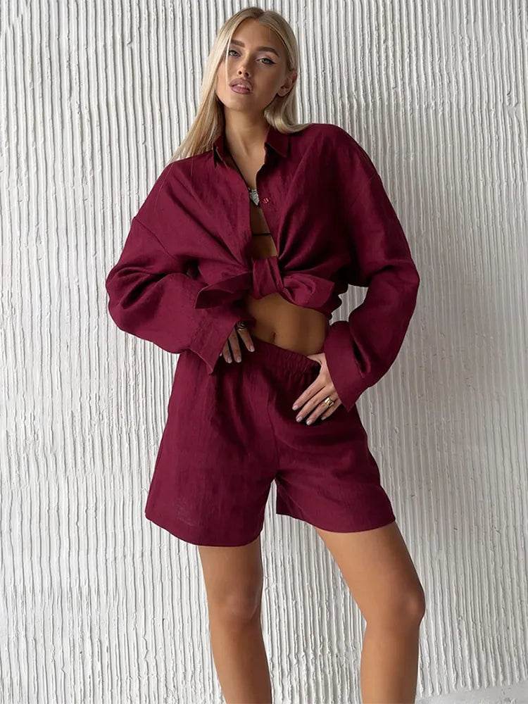 Women's Casual Cotton Linen Set - P12 Hub Europe
