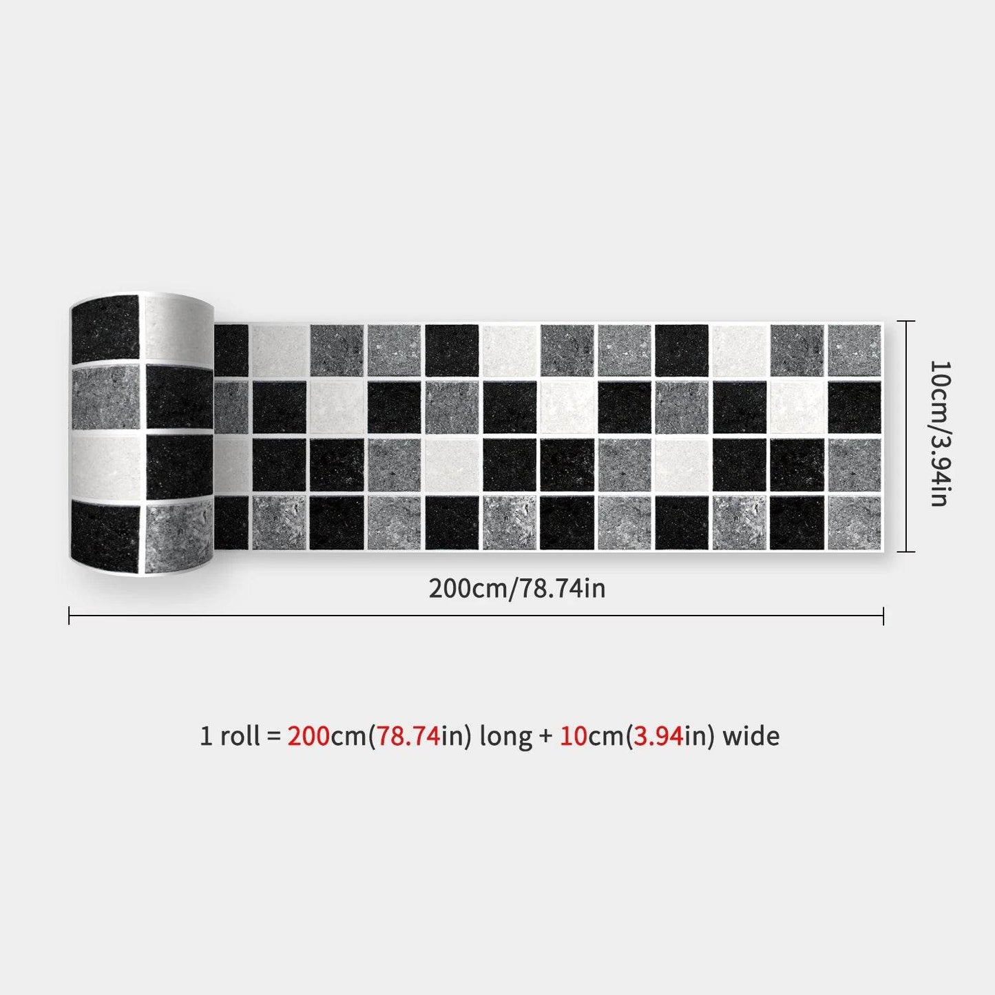 41 Styles Baseboard Stickers Waterproof Peel & Stick Waistline Wall Sticker Floor Border Sticker For Kitchen Bathroom 10x200cm - P12 Hub Europe