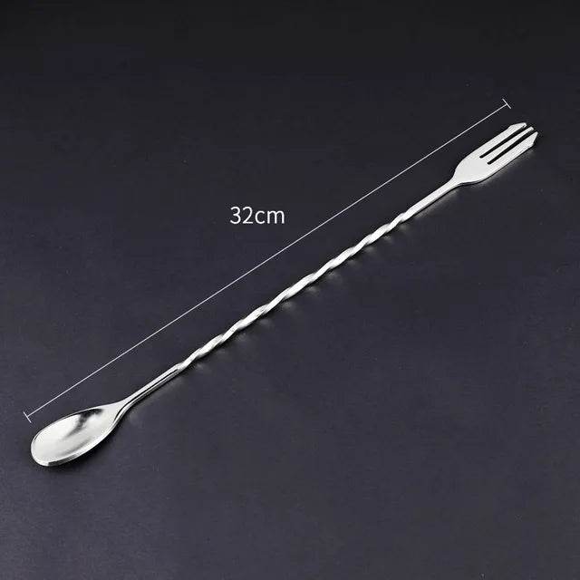 HOT Sale Stainless Steel Threaded Bar Spoon Swizzle Stick Coffee Cocktail Mojito Wine Spoons Barware Bartender Tools Accessories - P12 Hub Europe