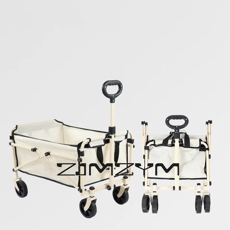 Outdoor Portable Cart Foldable Large Capacity Multifunction Adjustable Handcart Camping Wagon Trolley Beach Handle Picnic Cart