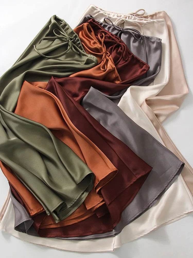 Women's Satin Maxi Skirt - P12 Hub Europe