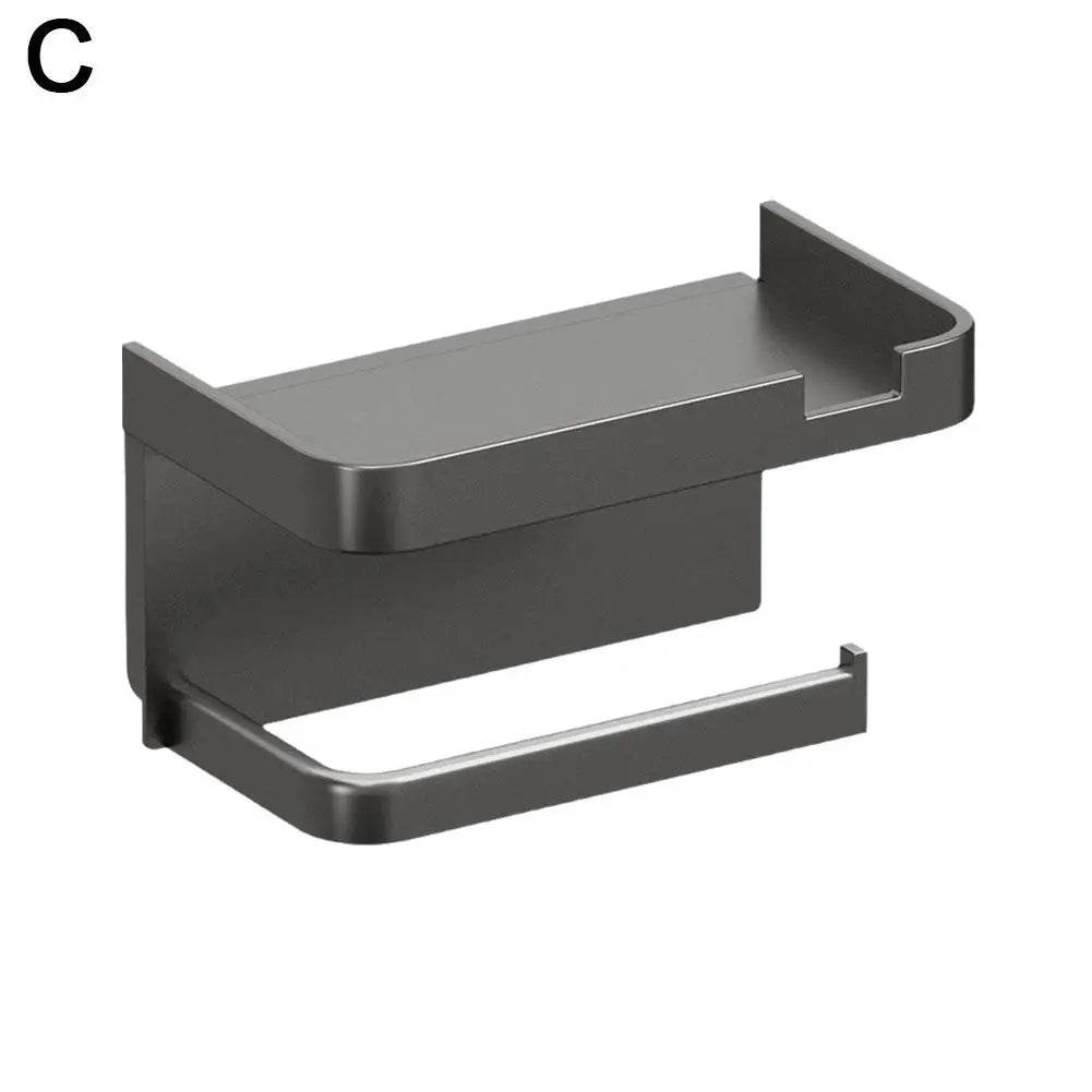 Wall Mounted Toilet Paper Holder Rustproof Thickened Plastic Storage Rack For Bathroom Kitchen Toilet Paper Roll Holder - P12 Hub Europe
