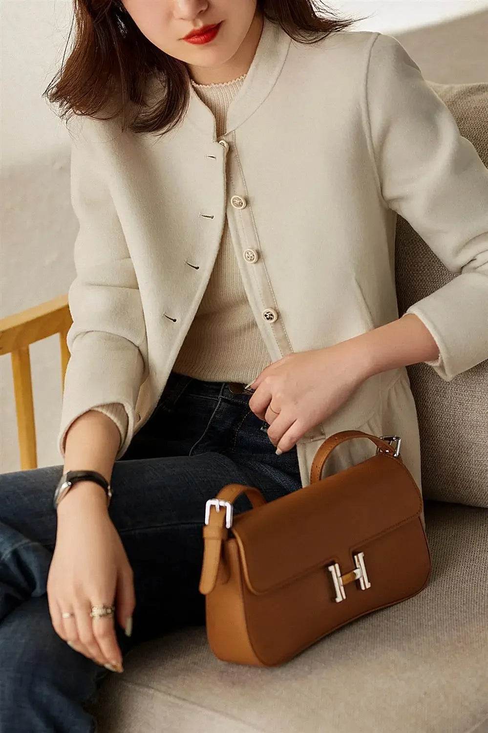 Slim Elegant Wool Coat - P12 Hub Europe