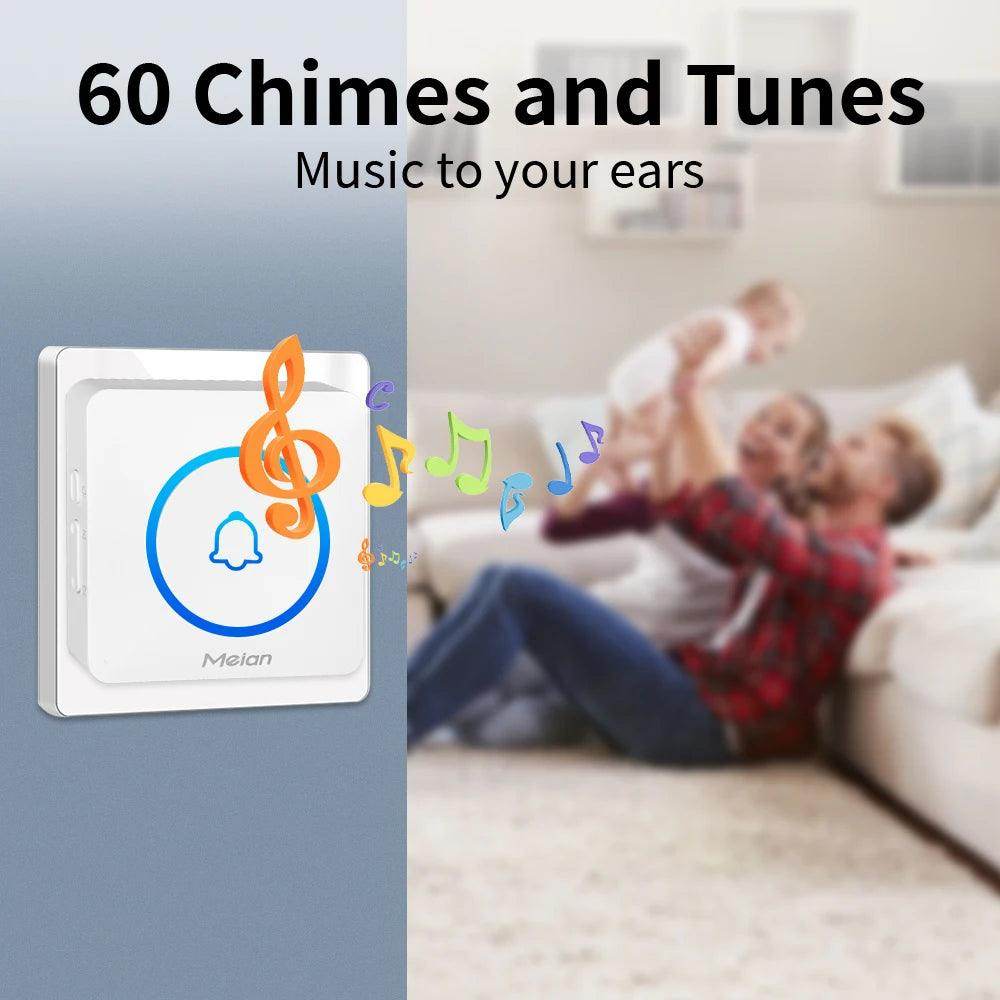 Doorbell Wireless | 60 Tunes, 1000ft, IP65, 5 Volume Levels - P12 Hub Europe