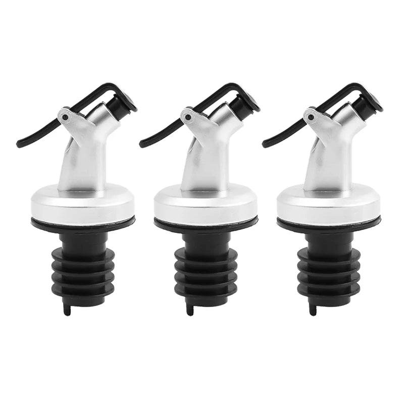 New Oil Bottle Stopper Rubber Lock Plug Seal Leak-proof Food Grade Plastic Nozzle Sprayer Liquor Dispenser Wine Pourer Barware - P12 Hub Europe