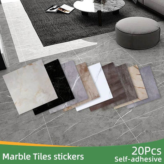 20/pcs of PVC Imitation Marble Floor Stickers Self-adhesive Wall Stickers Waterproof Bathroom Decoration Decals 30*30cm - P12 Hub Europe