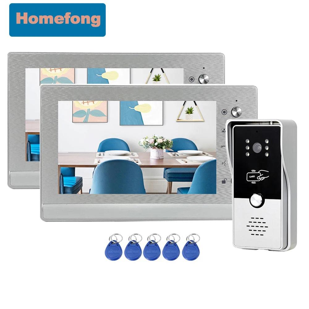 Video Intercom7" RFID Unlock, 700TVL, Dual-Way, Waterproof