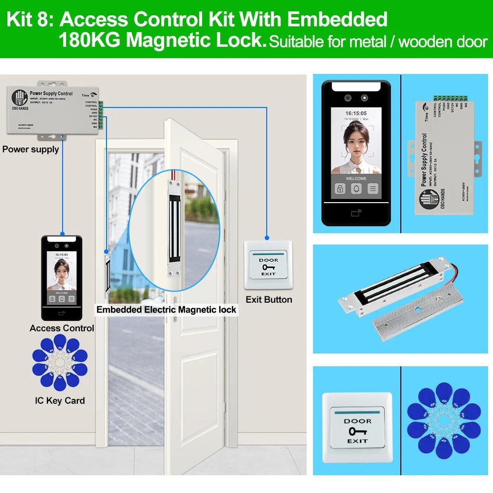 Face Recognition Access Control 5" Touch, IP65, RFID, Password, Attendance - P12 Hub Europe