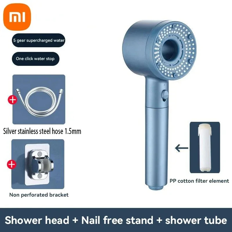 Xiaomi Mijia 5 Modes Shower Head High Pressure Showerhead Filter Rainfall Faucet Tap Bathroom Bath Home New Bathroom Accessories