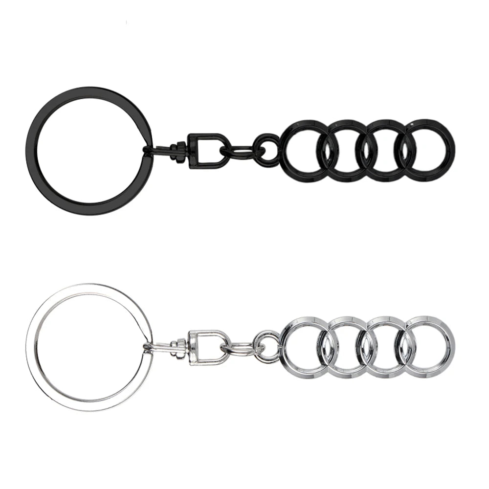3D Metal/Leather Car Logo Key Chain Keyring Auto Interiors Accessories For Audi Sline A1 A2 A3 A4 A4L A5 A6 A7 A8 A8L TT Q1 Q2