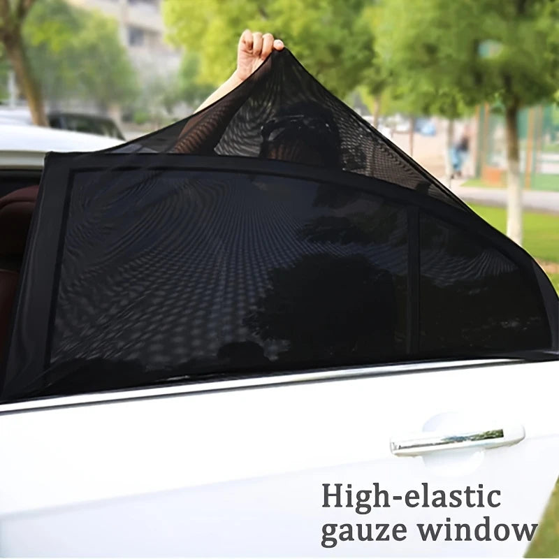 2pcs/set Car Sunshade Net Car Window Sun Visor Cover Automotive Interior