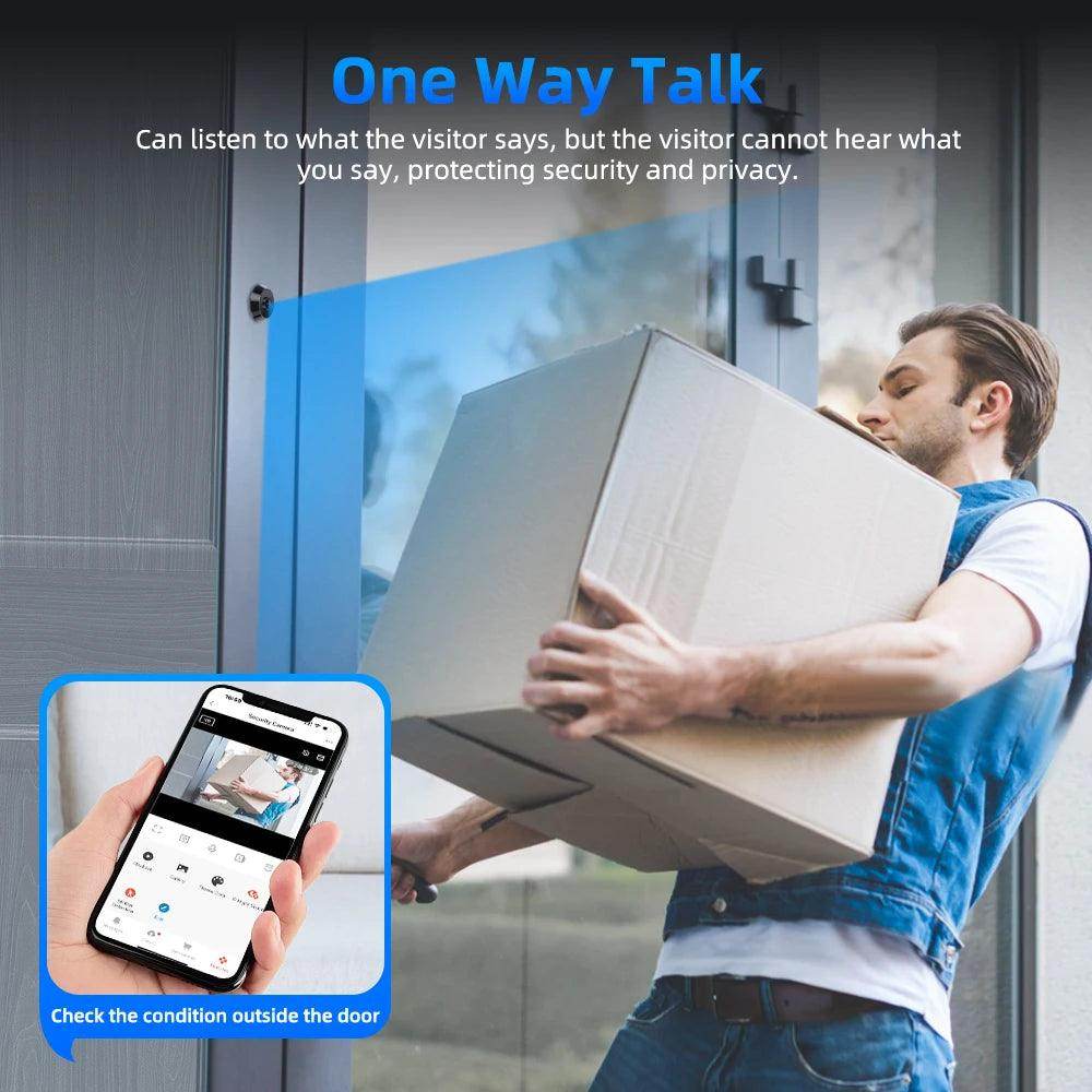 Peephole Camera | 1080P, 170° View, 2.4G/5G WiFi, Motion - P12 Hub Europe