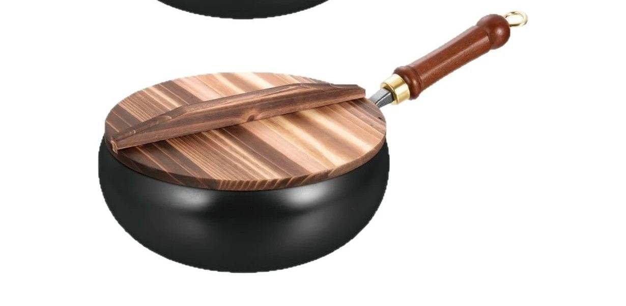 Ancient method big belly iron pot for household use, pure hand made iron stew wok, non stick smooth small iron pot - P12 Hub Europe