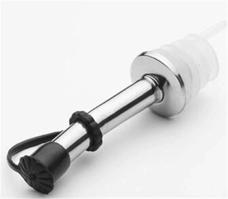 1PC Stainless Steel Oil Bottle Spout Pourer/Mouth with Stopper Flask Dry Red Wine Pot Bottle Cork Plug Olive Pourer Dispenser - P12 Hub Europe
