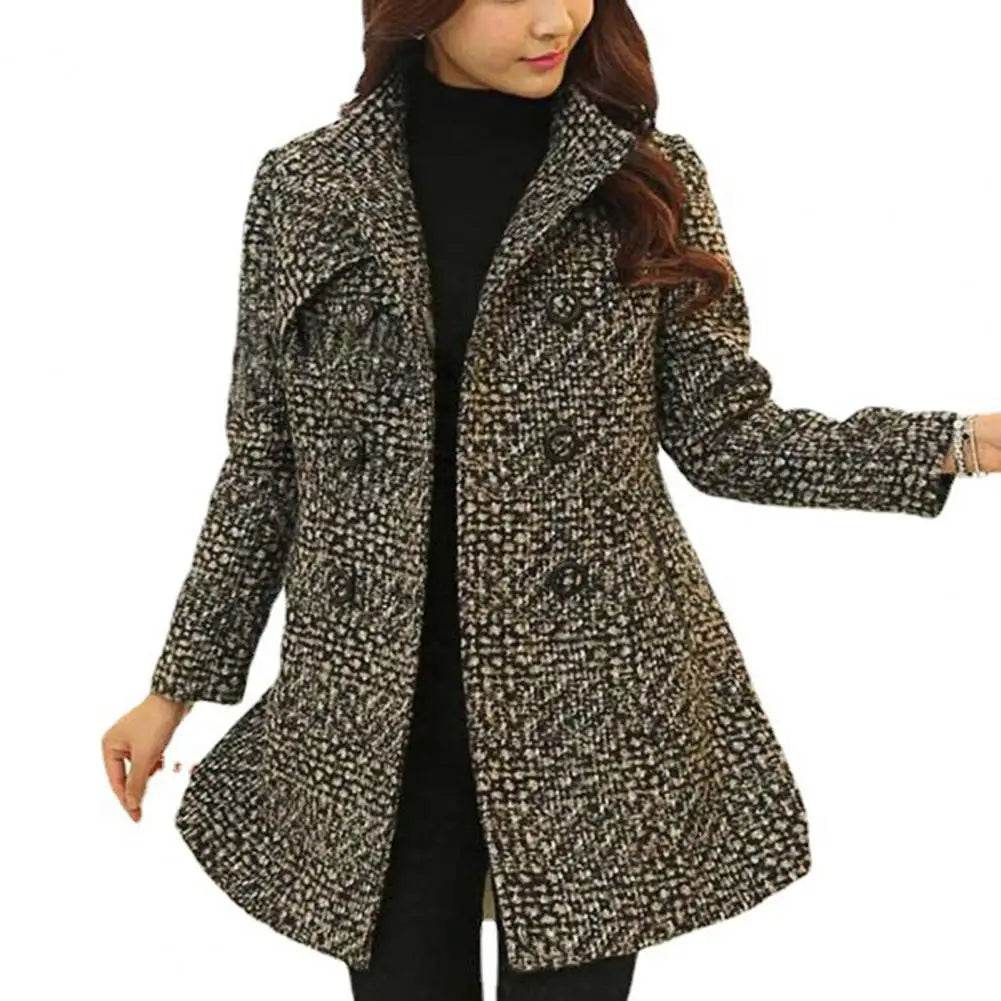 Elegant Vintage Tweed Wool Coat - P12 Hub Europe