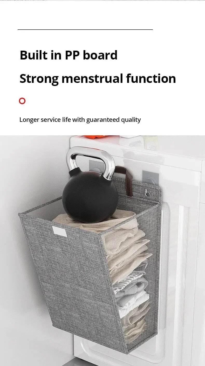Foldable Adhesive Wall-Mounted Laundry Hamper - P12 Hub Europe