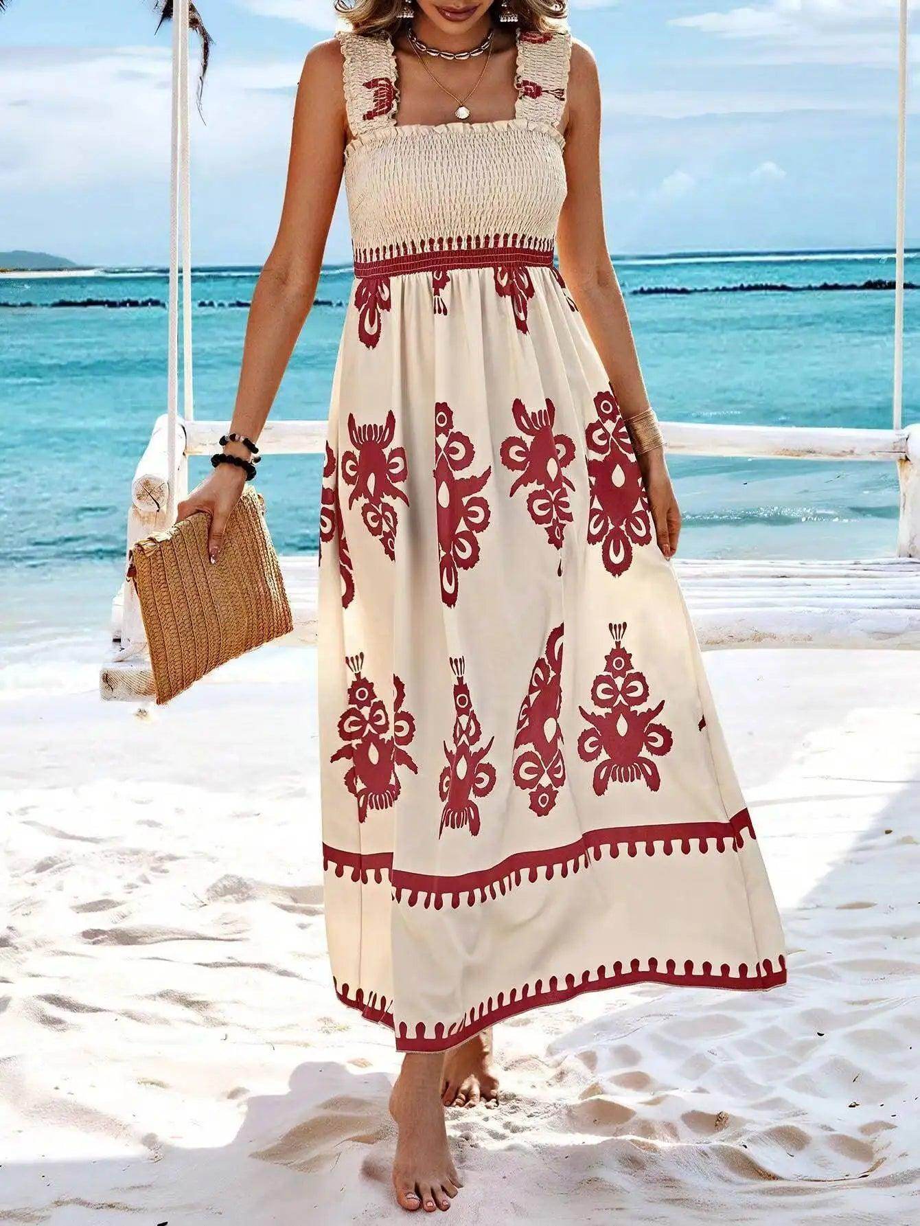 Straps Backless Beach Dress High Waist Sexy - P12 Hub Europe