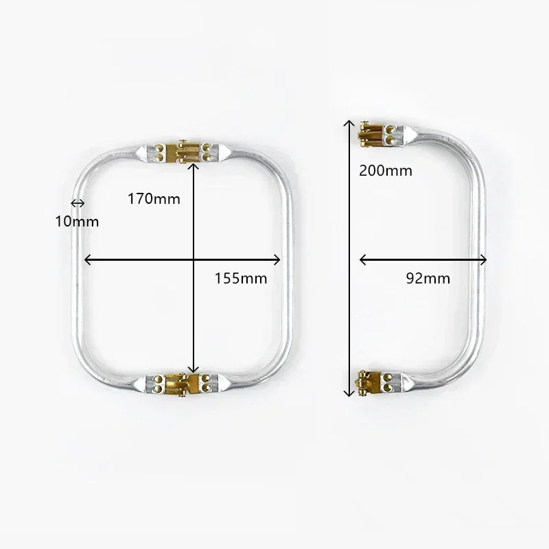 Deepeel 15-30cm Metal Internal Kiss Clasp Purse Frame Cloud Bag Rectangle Pipe Clamps Buckle DIY Handmade Bags Handles Accessory