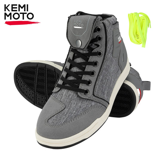 KEMIMOTO Motorcycle Shoes Summer Commuting Riding Men Boots Casual Rides Flat Shoes Anti-collision Protection Outdoor Activities