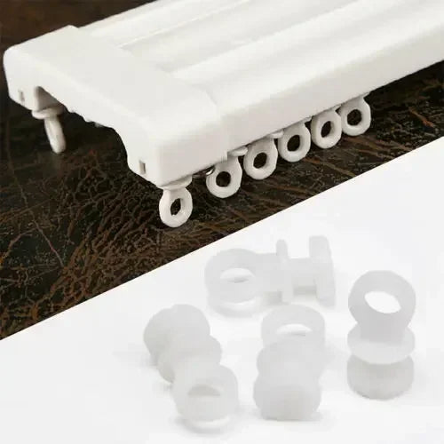 50pcs Plastic Curtain Track Slider Hooks Runners For Camper Van Motorhomes Caravan Boats Curtain Accessories RV Parts