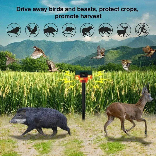 Solar Motion Sensor Alarm Outdoor Security | Animal Repeller - P12 Hub Europe