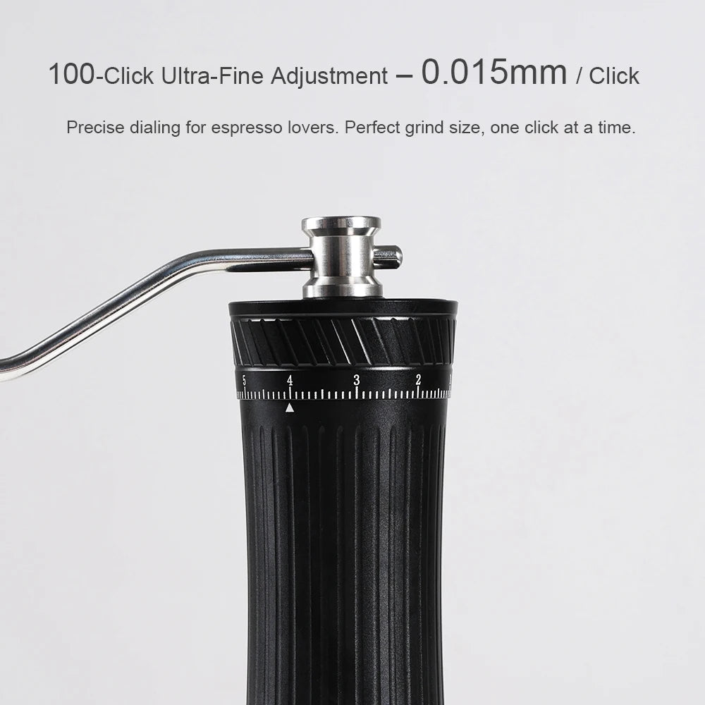 New Upgrade Manual Coffee Grinder with External Adjustment –CNC 420SS Ghost Tooth Burr for Espresso Pour Over Coffee Mill