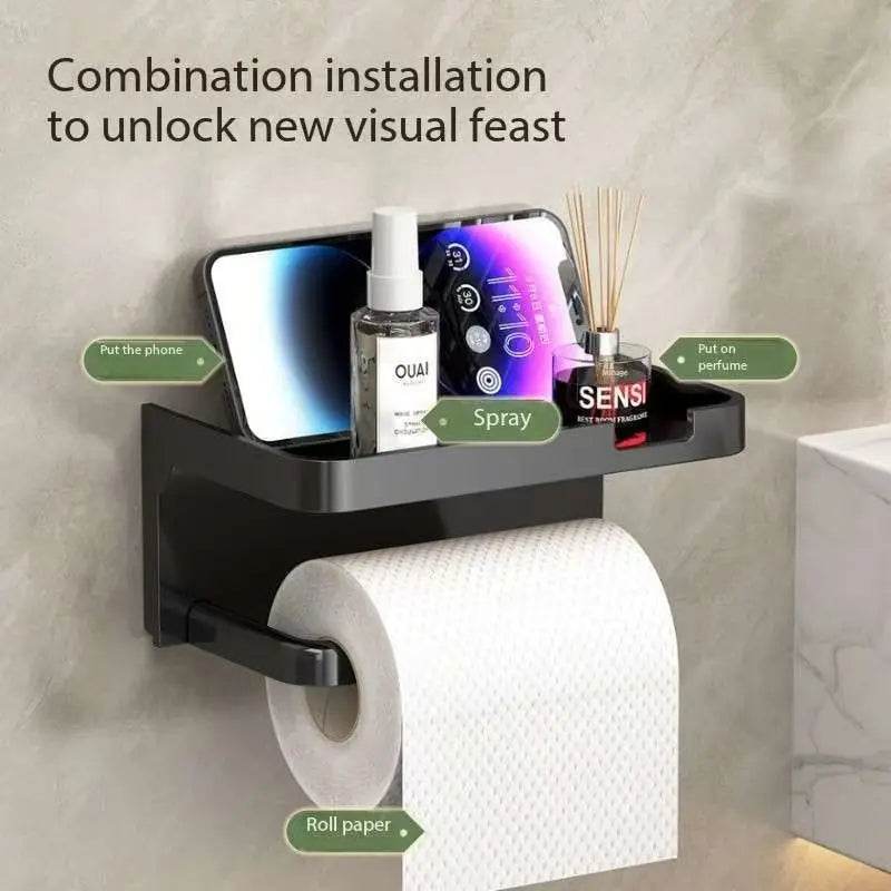 Toilet Paper Holder Plastic Storage Rack Kitchen Towel Placement Of Seasoning Bottles Bathroom Wall Roll Of P - P12 Hub Europe