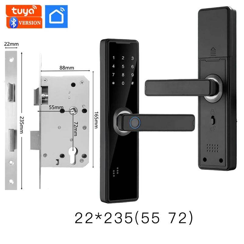 Fingerprint Door Lock Keyless, Card, Password, App Unlock - P12 Hub Europe